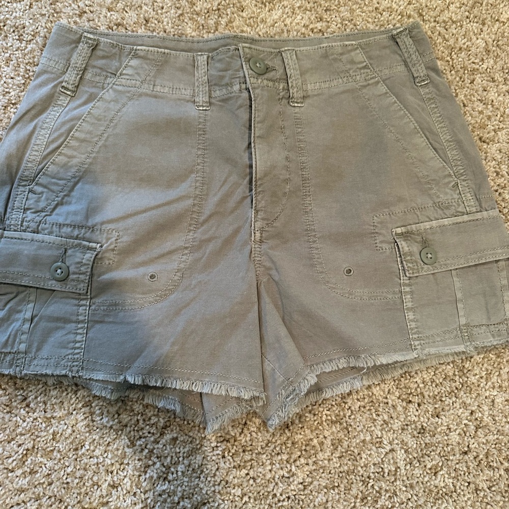 Green cargo shorts